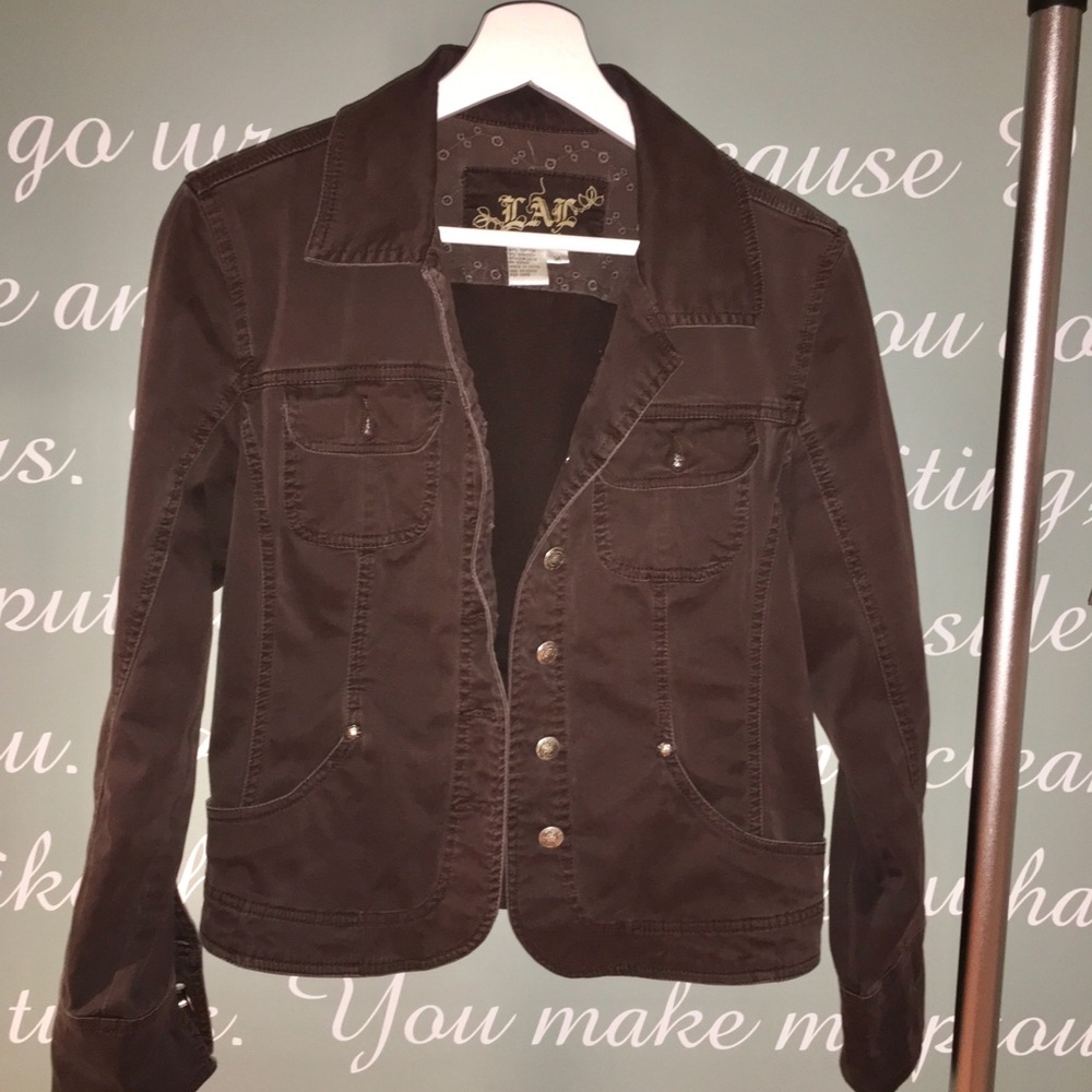 LAL LIVE A LITTLE BROWN JACKET